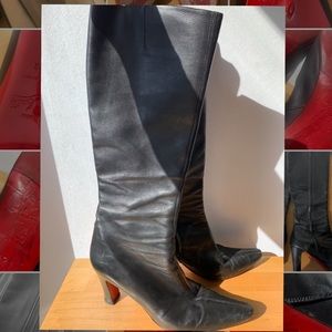 Christian Louboutin Black leather boots (size 42)